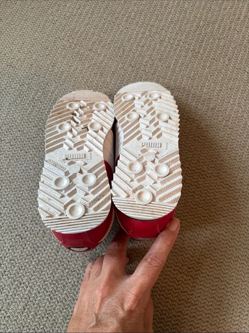Puma Kids Roma Red & White Sneakers with Ferrari Shield